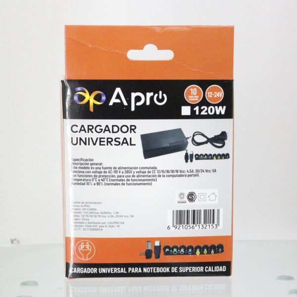 Cargador universal de notebook 120W