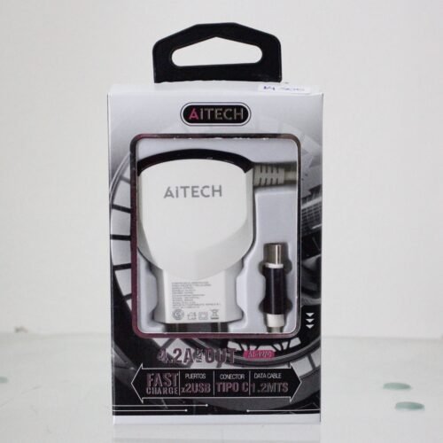 Cargador rápido con doble puerto USB Aitech
