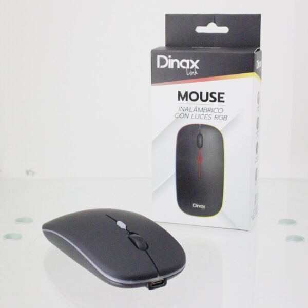 Mouse inalámbrico con luces RGB Dinax